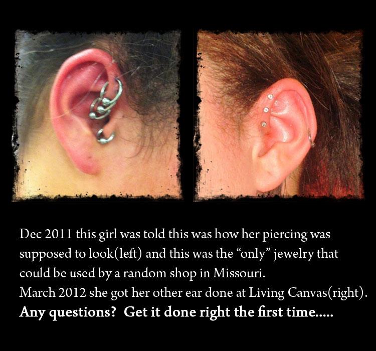 Living canvas piercing discount prices